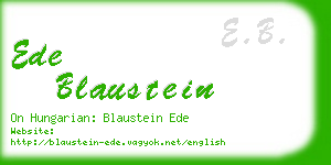 ede blaustein business card